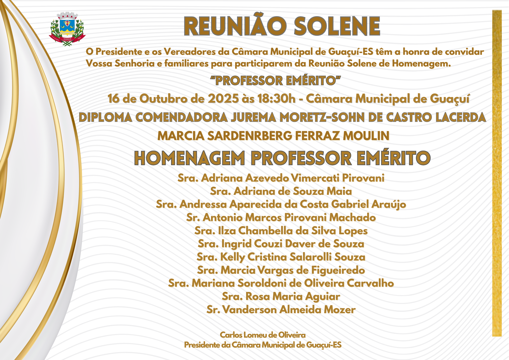 CÃMARA MUNICIPAL DE GUAÇUÍ CELEBRA A GRANDEZA DE ENSINAR!